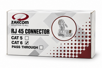 ZAKCOM CAT6 Connector Box 100 Pcs