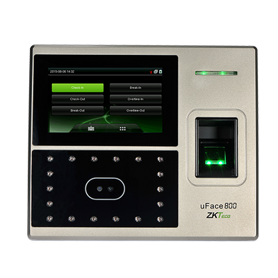 ZKTeco uFace800 multi-biometric time attendance and access control terminal